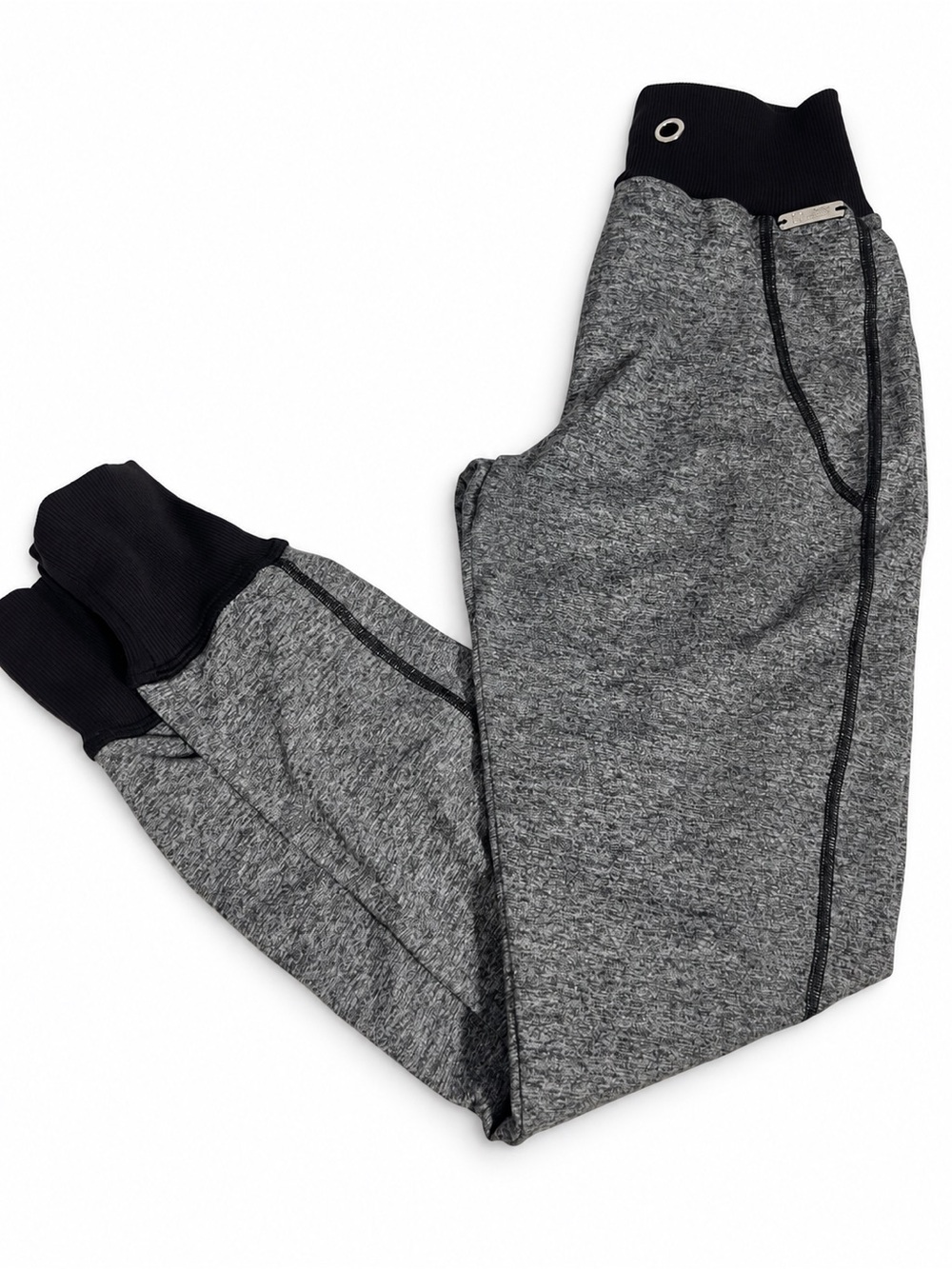 Bombshell Sportswear Heather Gray Women Joggers Size L Missing Drawstring